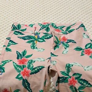Old Navy Pink Floral Straight Leg Pants
